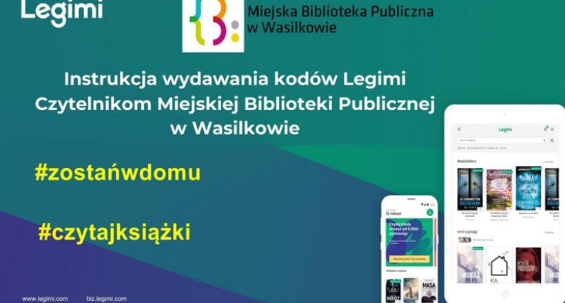 posiadamy wolne kody dostępu do serwisu Legimi - plakat informacyjny