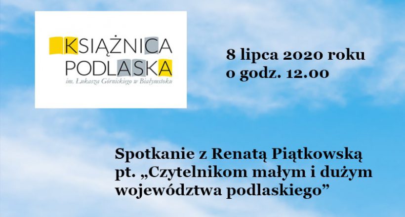 plakat spotkanie z Renatą Piątkowską