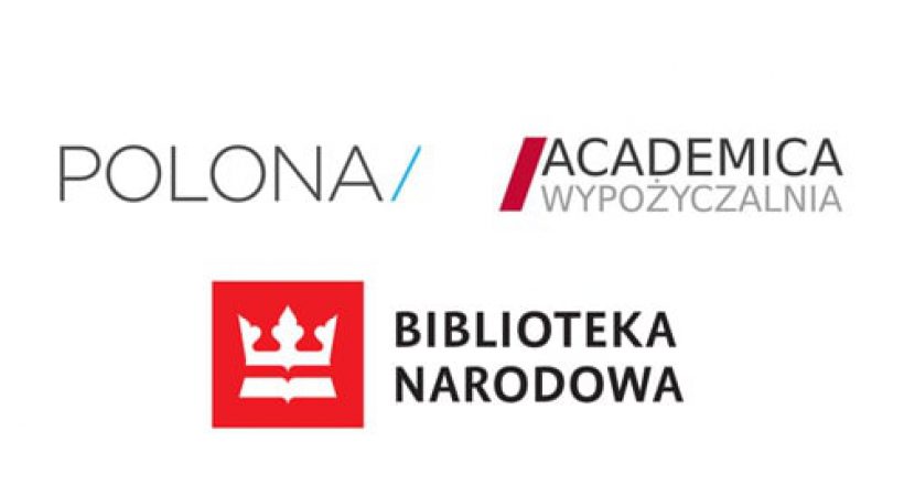 logotypu polony, academica wypożyczalnia i bibliotaka narodowa