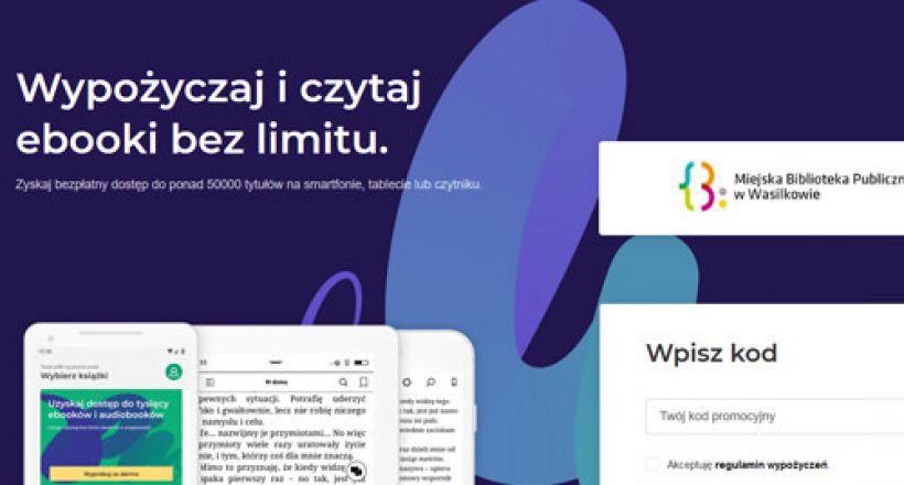 plakat reklamujący platformę legimi - wypożyczaj i czytaj ebooki bez limitu