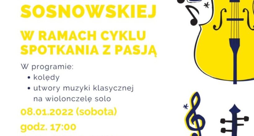 Plakat promujący noworoczny koncert Zuzanny Sosnowskiej.