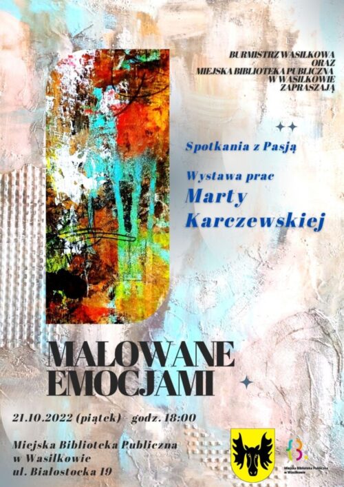 plakat informujący o spotkaniu z Martą Karczewską