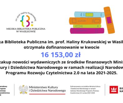 16 153,00 zł na zakup nowości wydawniczych