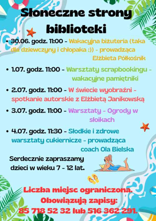 Wakacyjne warsztaty w bibliotece