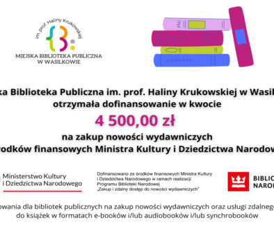 4 500 zł na zakup nowości wydawniczych