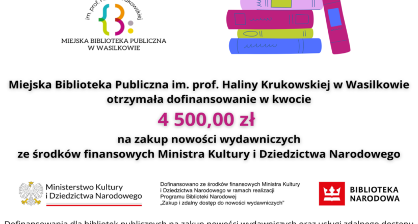 4 500 zł na zakup nowości wydawniczych
