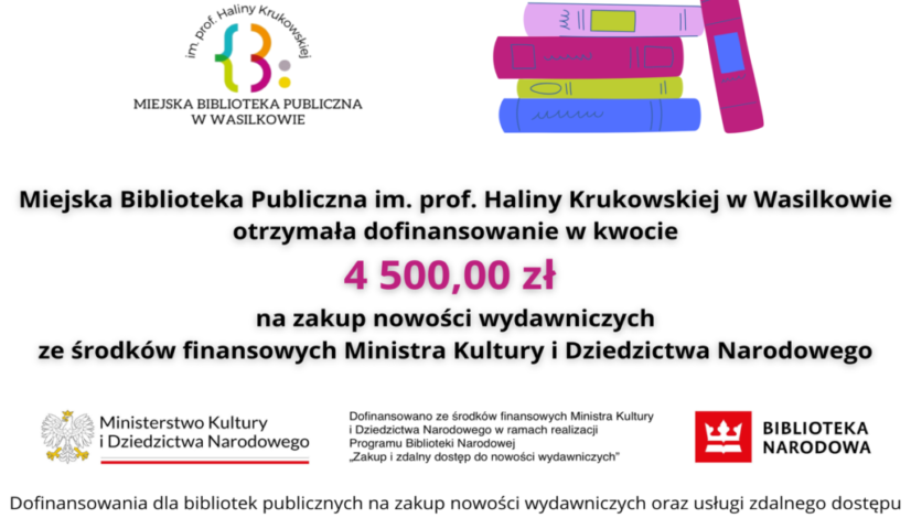 4 500 zł na zakup nowości wydawniczych