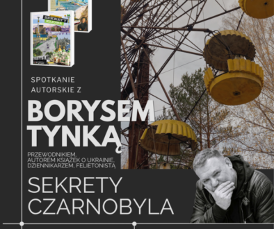 Może być zdjęciem przedstawiającym ‎tekst SPOTKANIE AUTORSKIE Z BORYSEM TYNKĄ PRZEWODNIKIEM, AUTOREM KSIAZEKOUKRAINIE. KSIĄŻEKo UKRAINIE DZIENNIKARZEM FELIETONISTA SEKRETY CZARNOBYLA MIEJSKA BIBLIOTEKA PUBLICZNA IM. PROF. HALINY KRUKOWSKIEJ w WASILKOWIE 22.09.2026 WTOREK GODZ.17:30
